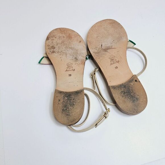 Cornetti Italy Suede Watermelon Thong Sandals Size 39 - Picture 10 of 10
